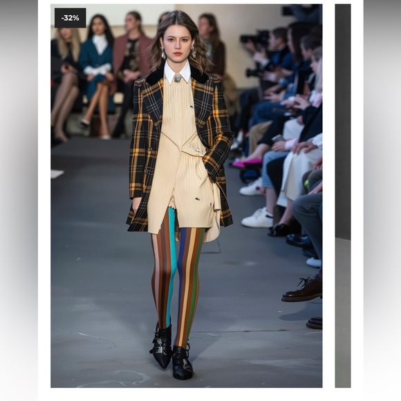 Striped Tights with Multicolor Design - Picture 3 of 10